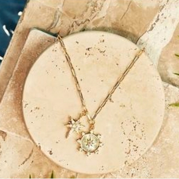 Jennifer Miller Jewelry - Jennifer Miller - 14 Plated Starburst Charm Necklace